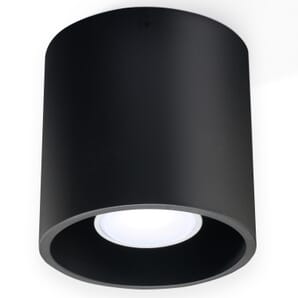 Black Close Fit Ceiling Light 10cm