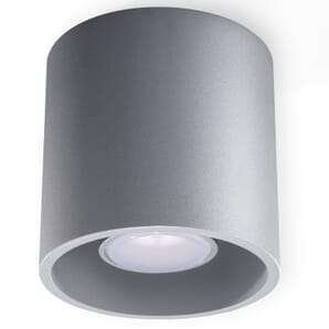 Grey Close Fit Ceiling Light 10cm