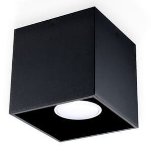 Black Close Fit Ceiling Light 10cm