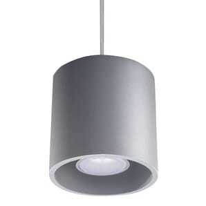 Grey Pendant Single Ceiling Light 10cm