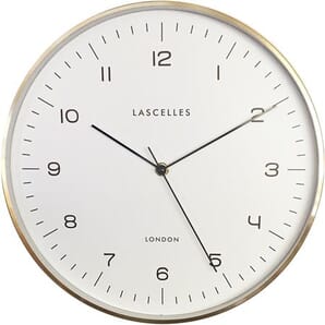 Gold Metal Cased Clock with off White Dial 31cm