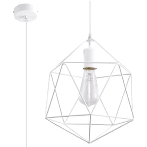 White Pendant Single Ceiling Light 30cm