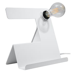 White Table Lamp 25cm