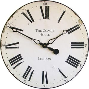 Large Smiths clock with White face 50cm Personalised