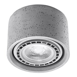 Grey Close Fit Ceiling Light 14cm