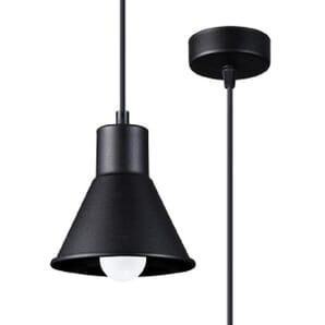 Black Pendant Single Ceiling Light 14cm