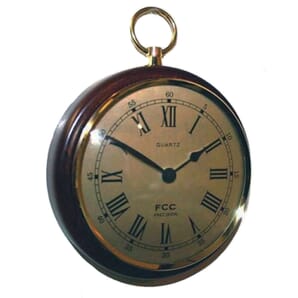 FCC Pocket Watch Style Clock Mounted on Mahoganny (12cm)
