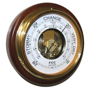 FCC 1035 Barometer Mounted on Wood 170mm 