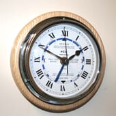 FCC Time and Tide Clock Mounted on Solid Ash 170mm 1035LPASH