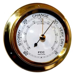 DISCONTINUED: Spun Brass bulkhead style set: Barometer, Clock & Thermo/Hygro