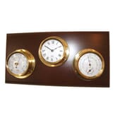 DISCONTINUED: Brass bulkhead style Set: Barometer, Clock & Thermo/Hygro 