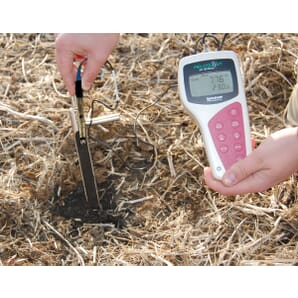 pH Meter with flat end soil probe