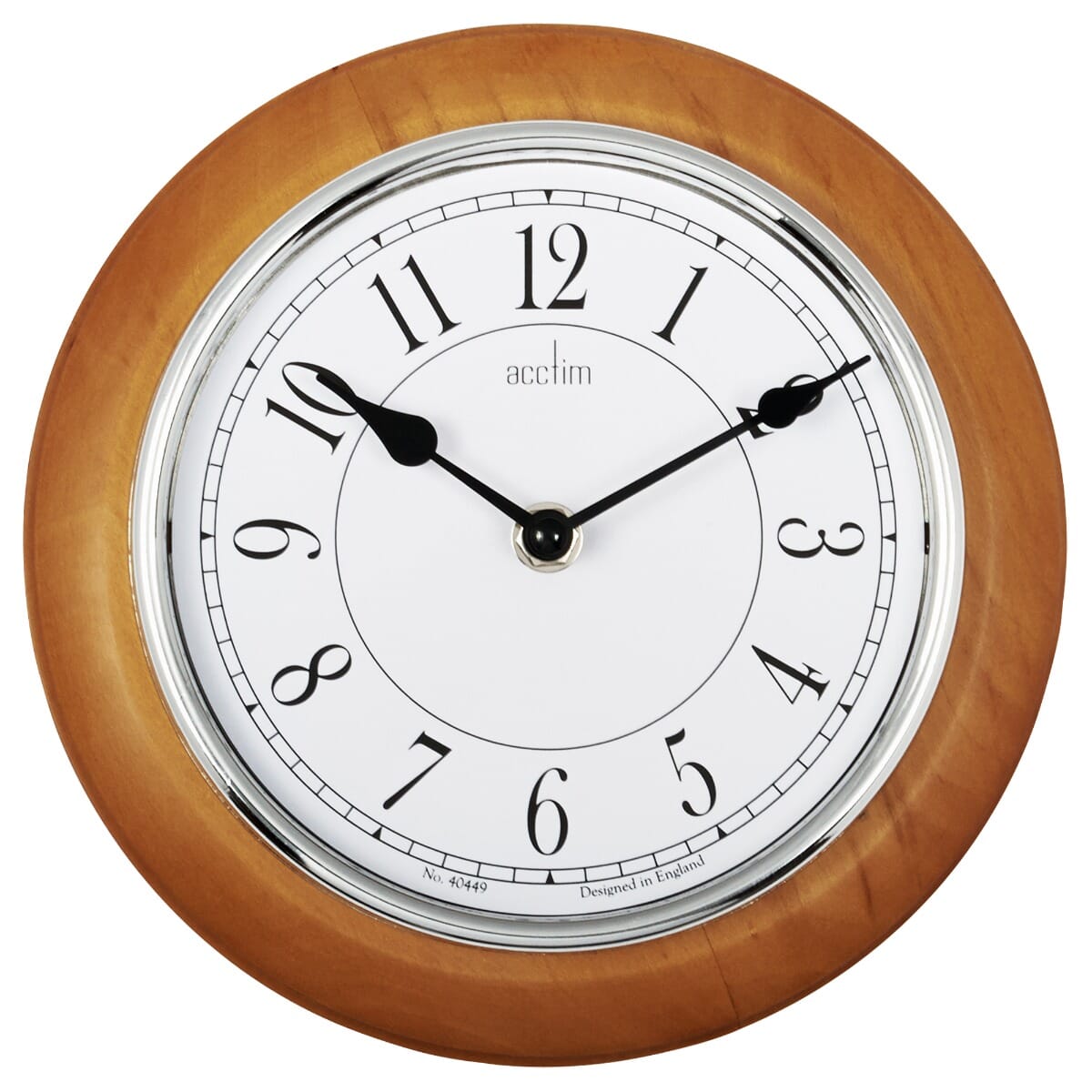 Newton Wooden Case Wall Clock