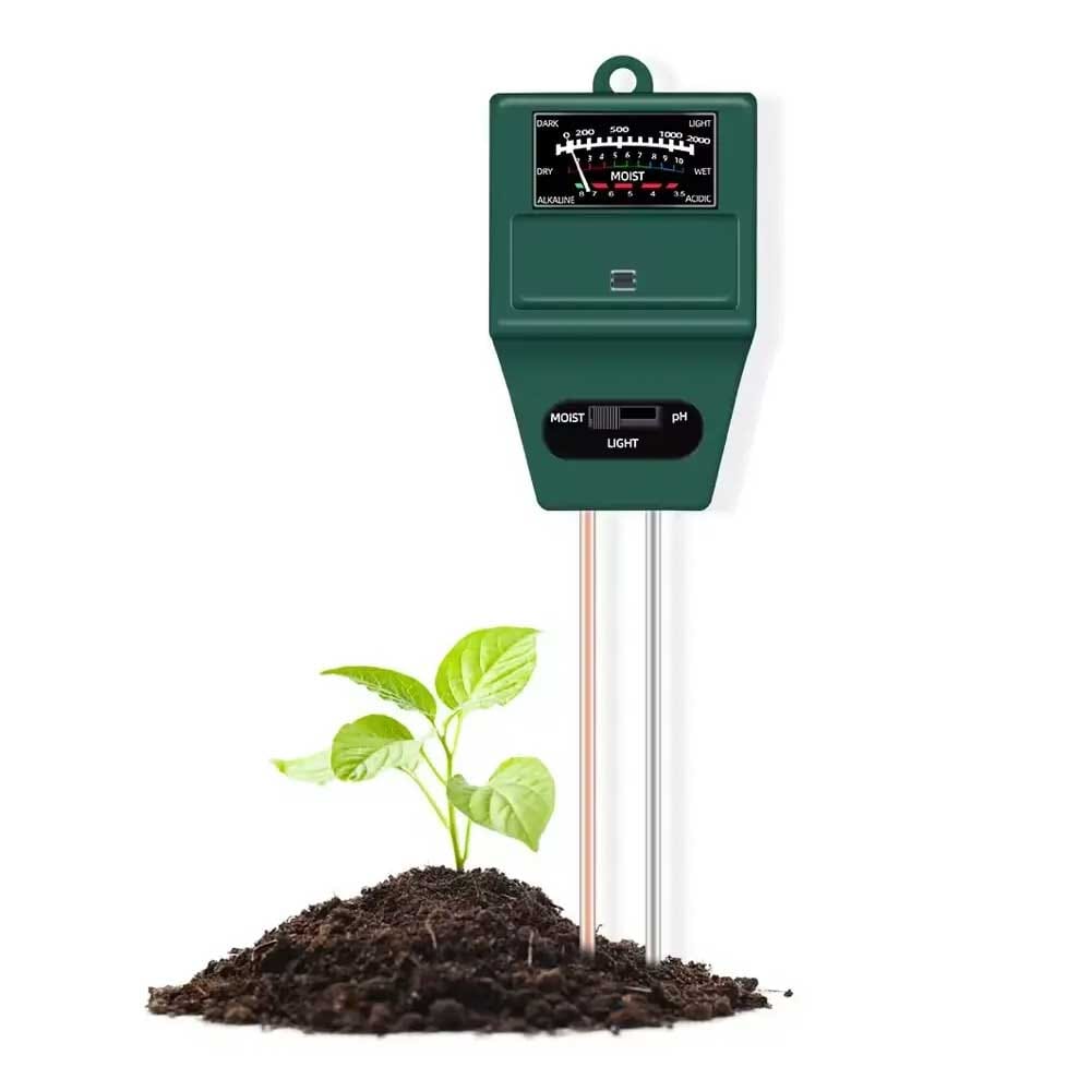 3-in-1 Soil Meter: Sunlight, Moisture, and pH Tester for Garden and Hydroponics