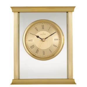 Halton Polished Brass Metal Case Mantel Clock