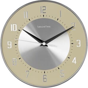 Domed Glass & Embossed Metal Dial in Cream 20.5cm