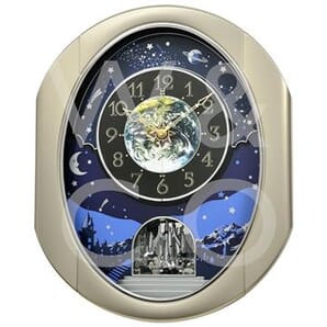 Rhythm Magic Motion Clock with Crystal Decoration