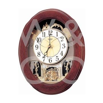 Rhythm Magic Motion Wooden Clock