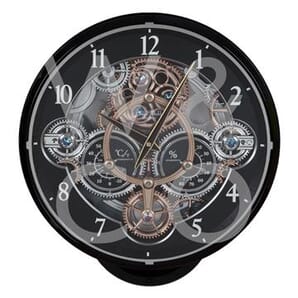 Rhythm Black Gears Clock