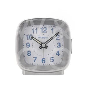Cushion Shape Alarm Clock Sweep/Cres Silver 7.5cm