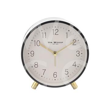 ALARM CLOCK METAL FEET WITH LIGHT & SNOOZE - GREY