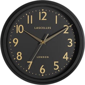 Matt Black Clock With Sweep Seconds Hand 30cm