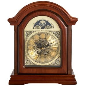 Weybridge Mantel Clock Crafted Wooden Carved Case
