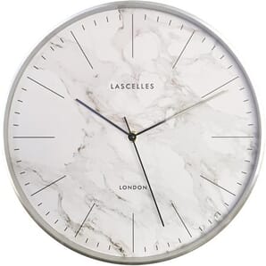 Brushed Chrome with Marble Effect Dial 31cm