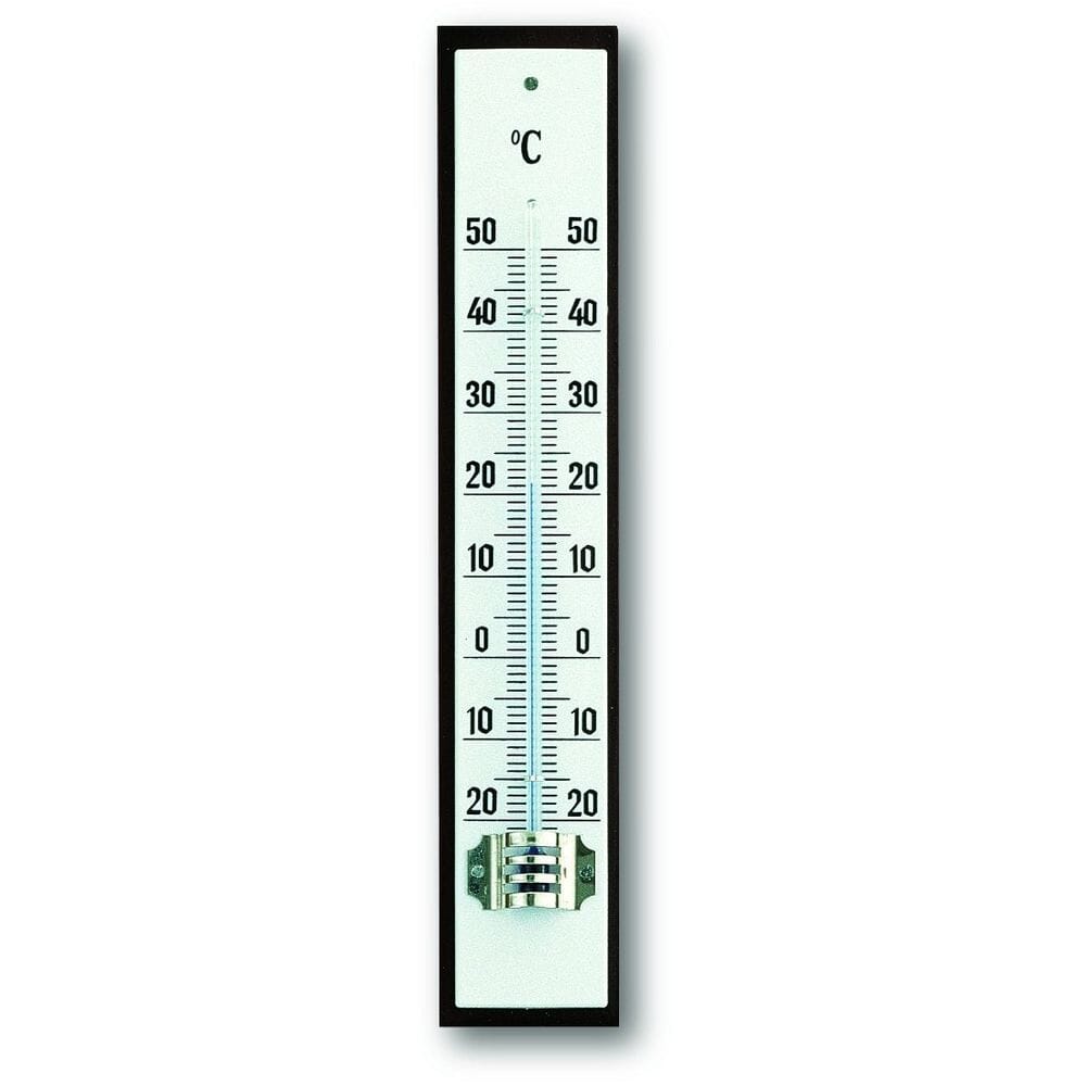 Indoor Mahogany And White Thermometer 16.2cm