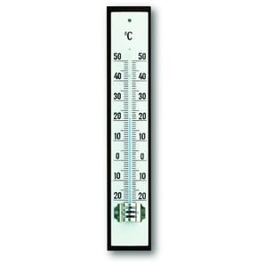 Indoor Mahogany And White Thermometer 16.2cm