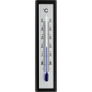 Indoor Black & Silver Thermometer 12.5cm