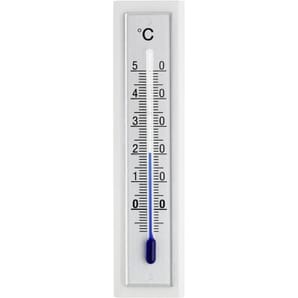Indoor White & Silver Thermometer 12.5cm