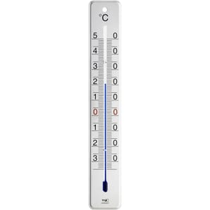 Indoor/Outdoor Shiny Stainless Steel Thermometer 28cm