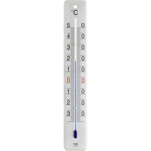 Indoor/Outdoor Brushed Stainless Steel Thermometer 28cm