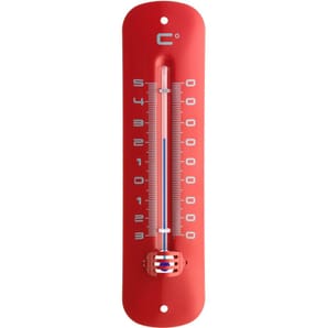 Red Indoor/Outdoor Thermometer 19cm