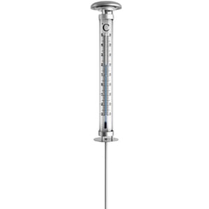 Large Solino Garden Thermometer With Solar Light 109cm