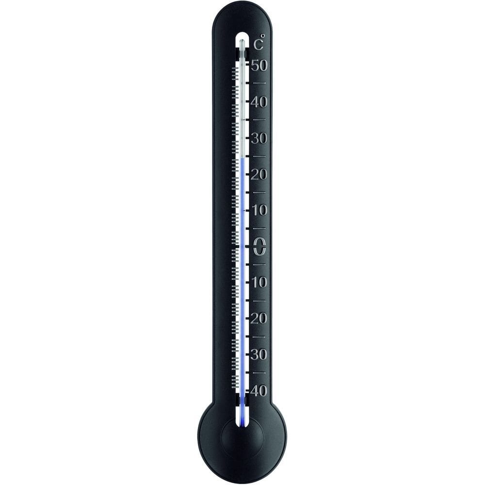 Black Silver Indoor Outdoor Thermometer 28.5cm