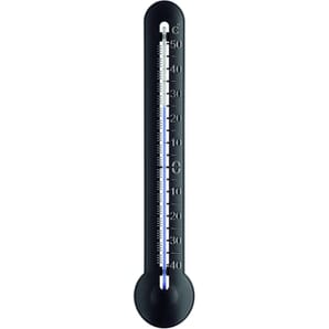 Black & Silver Indoor/Outdoor Thermometer 28.5cm