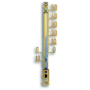 Outdoor Gold Plastic Thermometer 10.4cm