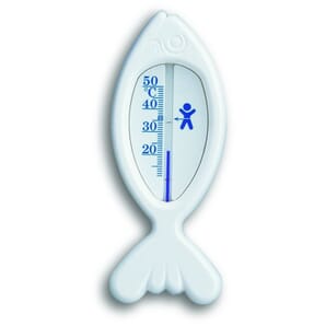 Fish Bath Thermometer White