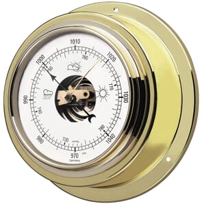 Brass Barometer with Open Movement -14cm diameter
