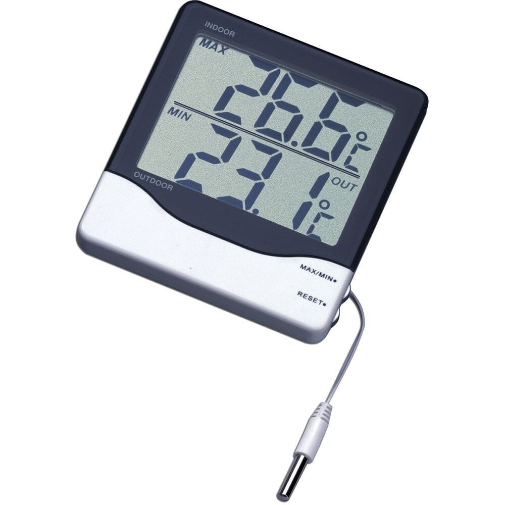 TFA Digital Min Max Thermometer - Large Display and 3m Cabled Temperature Probe 30.1011