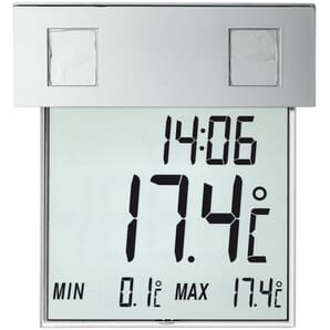Window Thermometer With Solar Powered Light
