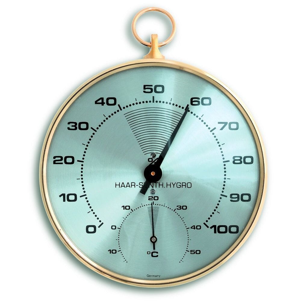 Thermo-Hygrometer Hair Synthetic 10.2cm