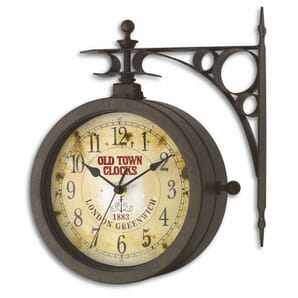Nostalgia Thermometer & Outdoor Wall Clock 29.5cm