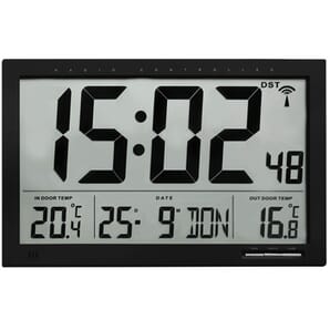TFA Xl Radio Controlled Wall Clock With Indoor/Outdoor Temperature 37cm