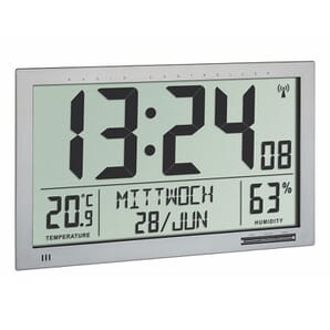 TFA Xl Radio Controlled Wall Clock With Temperature & Humidity 36.8cm