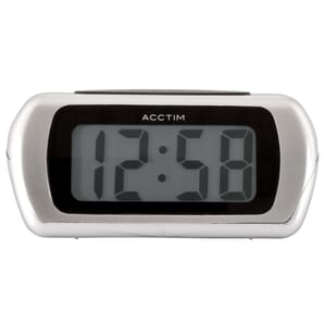 Auric Silver Alarm Clock 10.5cm