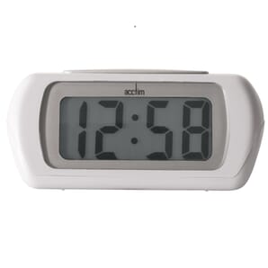 Auric White Alarm Clock 10.5cm