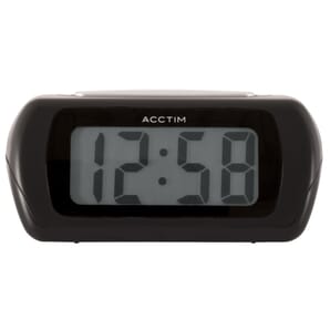 Auric Black Alarm Clock 10.5cm